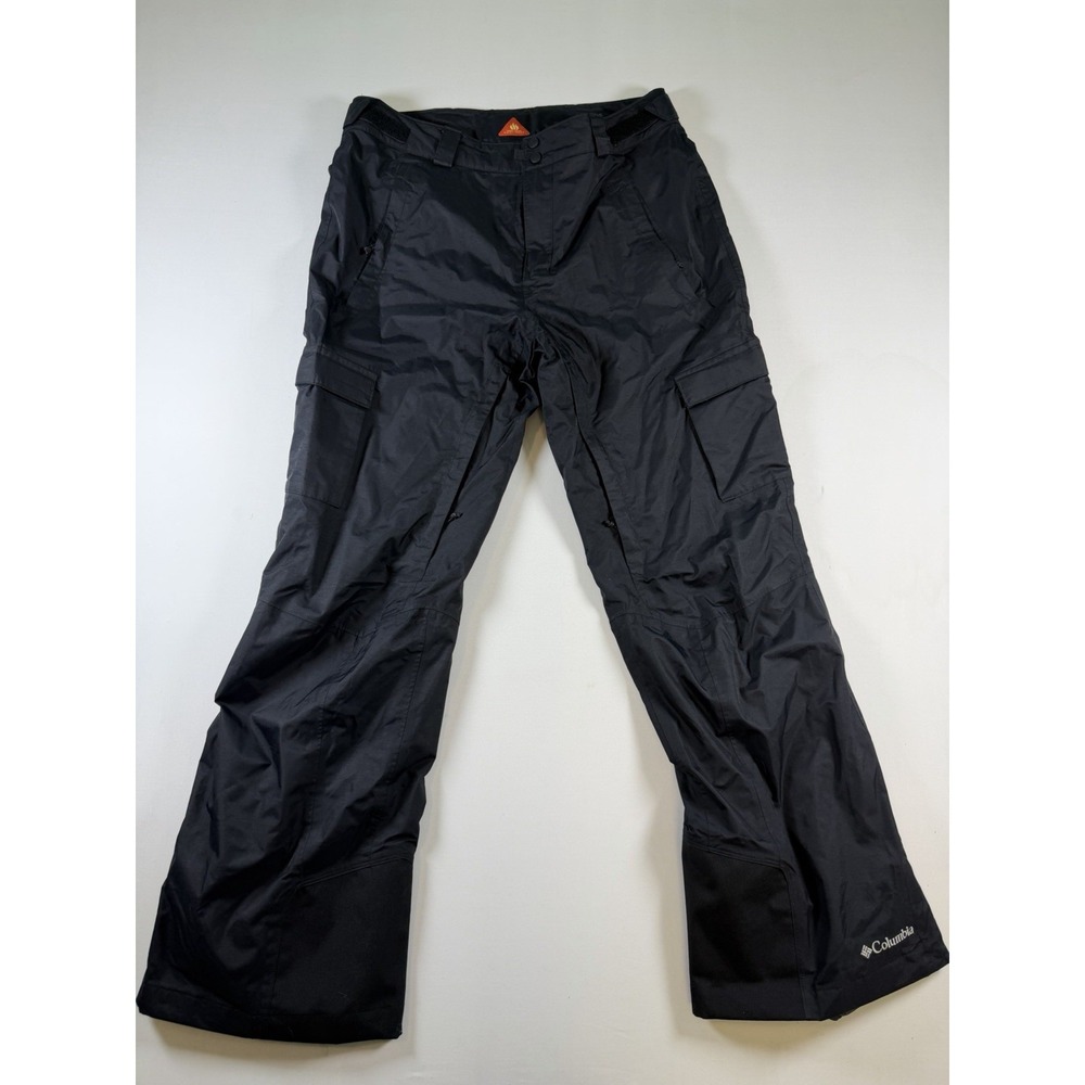 Columbia Men's Snow Pants Size LT Black Softshell Omni Heat Thermal Ski Winter